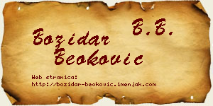 Božidar Beoković vizit kartica